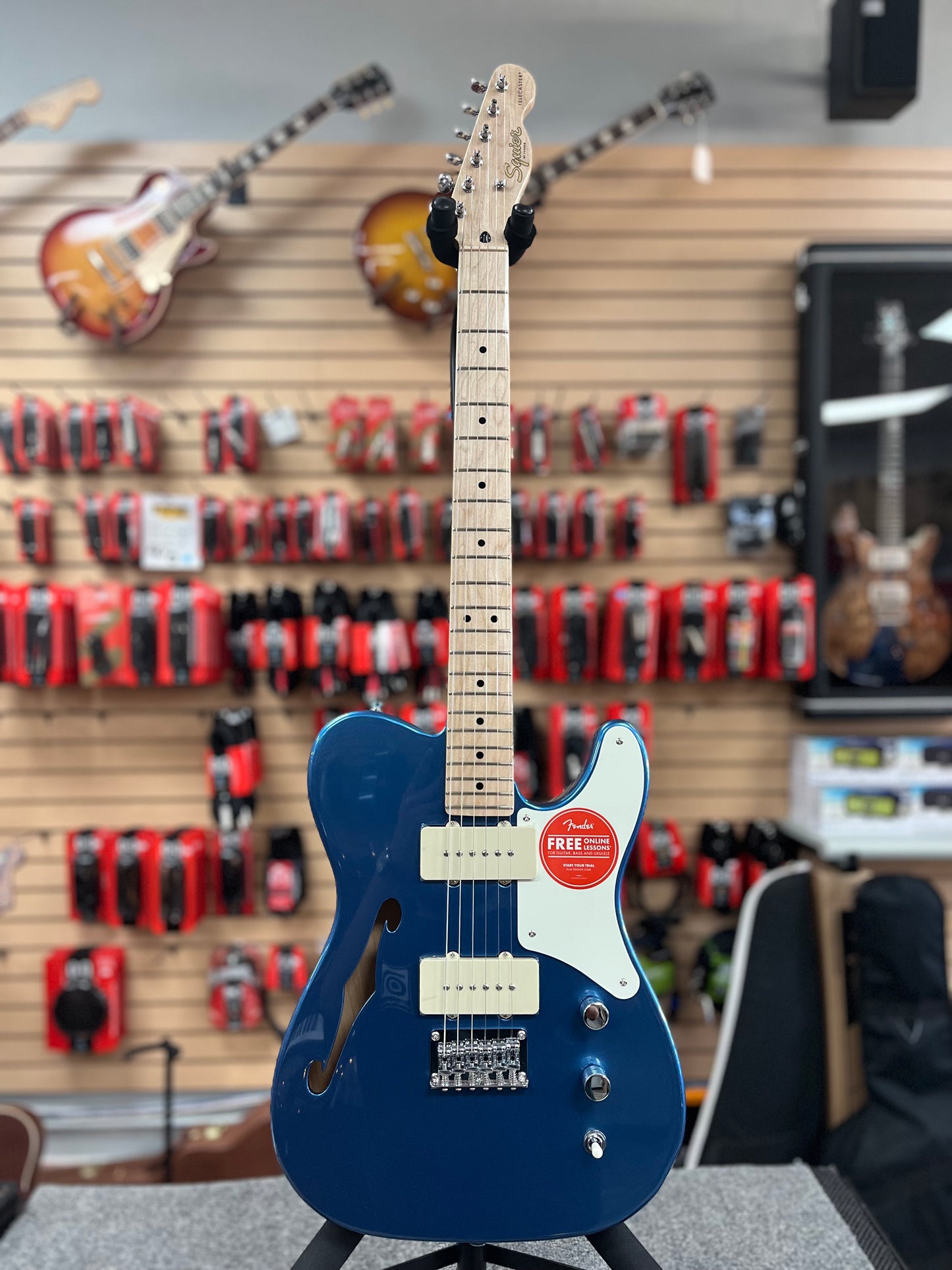 Squier Paranormal Cabronita Telecaster Thinline - Lake Placid Blue